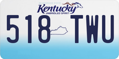 KY license plate 518TWU
