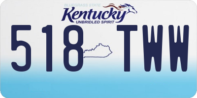 KY license plate 518TWW