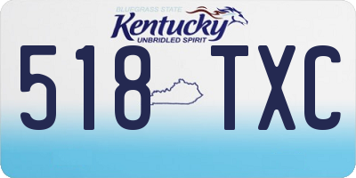 KY license plate 518TXC