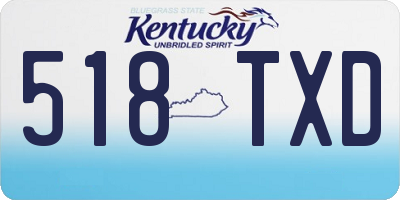 KY license plate 518TXD