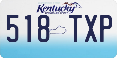 KY license plate 518TXP