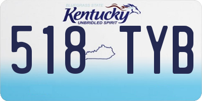 KY license plate 518TYB