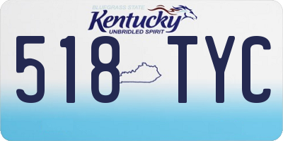 KY license plate 518TYC