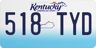 KY license plate 518TYD