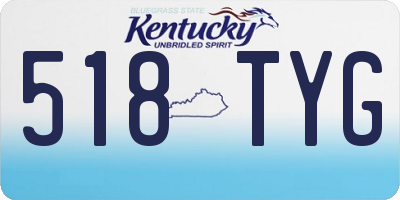 KY license plate 518TYG