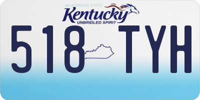 KY license plate 518TYH