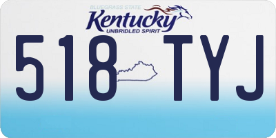 KY license plate 518TYJ