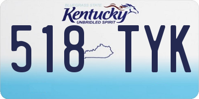 KY license plate 518TYK