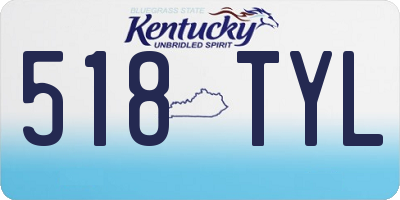 KY license plate 518TYL