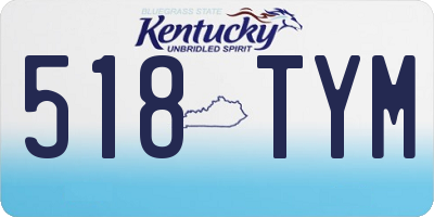 KY license plate 518TYM