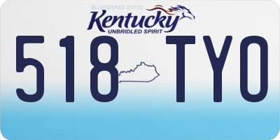 KY license plate 518TYO