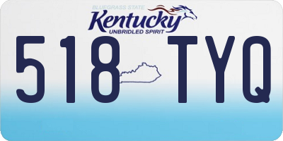 KY license plate 518TYQ