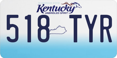 KY license plate 518TYR