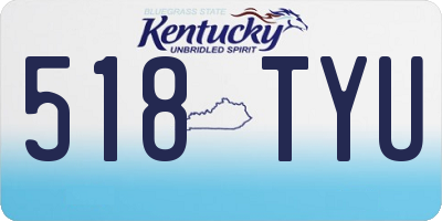 KY license plate 518TYU