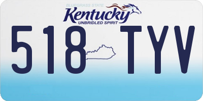 KY license plate 518TYV