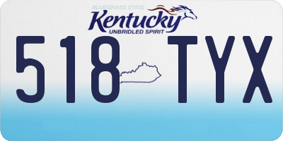 KY license plate 518TYX