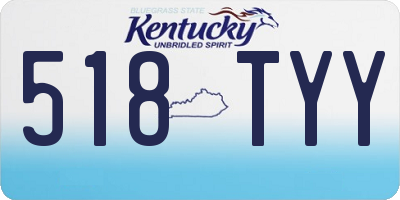 KY license plate 518TYY