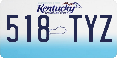KY license plate 518TYZ