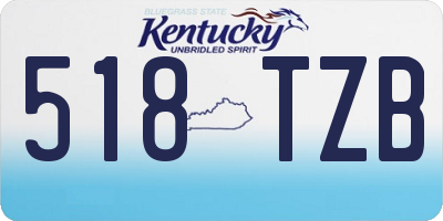 KY license plate 518TZB