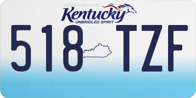 KY license plate 518TZF