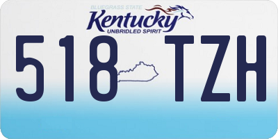 KY license plate 518TZH