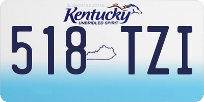 KY license plate 518TZI