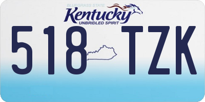 KY license plate 518TZK
