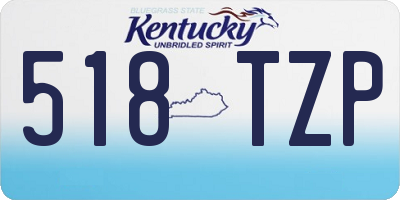KY license plate 518TZP