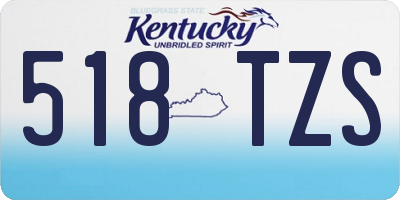 KY license plate 518TZS