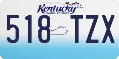 KY license plate 518TZX