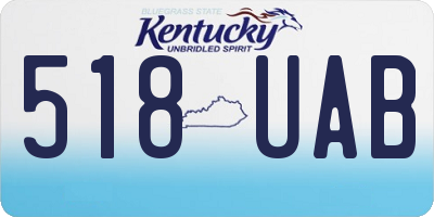 KY license plate 518UAB