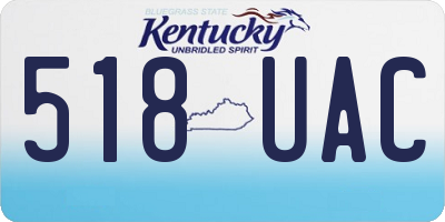 KY license plate 518UAC