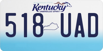 KY license plate 518UAD
