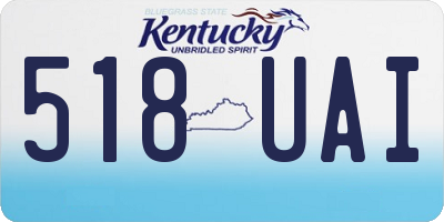 KY license plate 518UAI