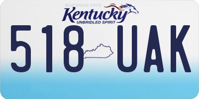 KY license plate 518UAK