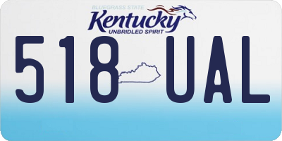 KY license plate 518UAL