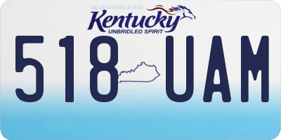 KY license plate 518UAM
