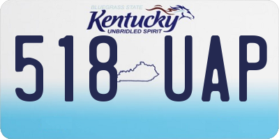 KY license plate 518UAP