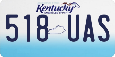 KY license plate 518UAS