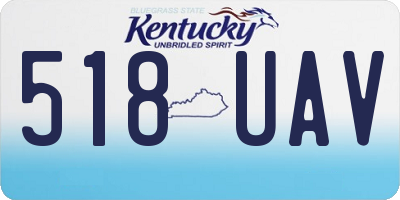 KY license plate 518UAV
