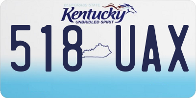 KY license plate 518UAX
