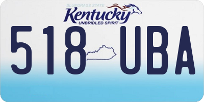 KY license plate 518UBA