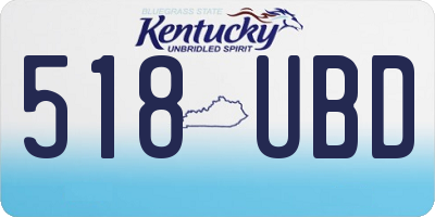 KY license plate 518UBD