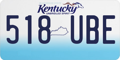 KY license plate 518UBE