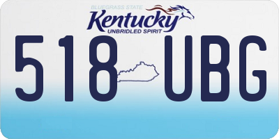 KY license plate 518UBG