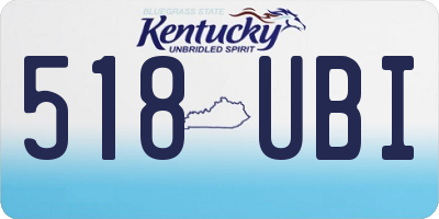 KY license plate 518UBI