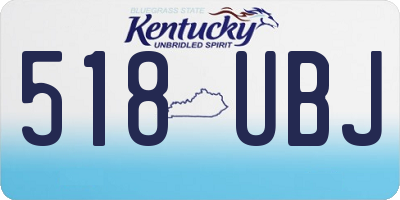 KY license plate 518UBJ