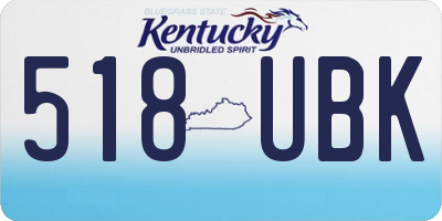 KY license plate 518UBK