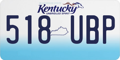 KY license plate 518UBP