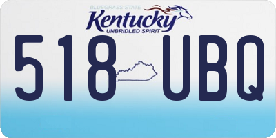 KY license plate 518UBQ